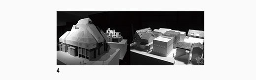 4.睦楨薫　モク・ジョンフン　《Yanaka Project》 　模型　 65×50×50cm（左）40×50×50cm（右）　2012-2013年
