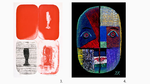 3.《失われた像》　1967年　ディープ・エッチング、アクアチント、マジックインク、エッチング 